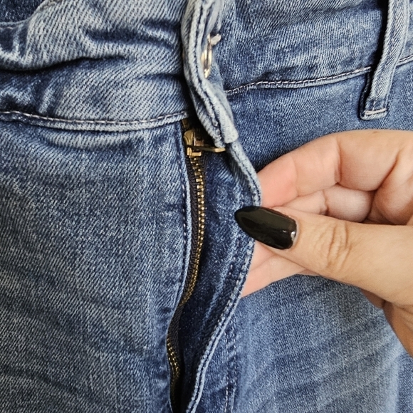 J.Crew high rise wide leg blue denim jeans size 32 - Picture 4 of 8